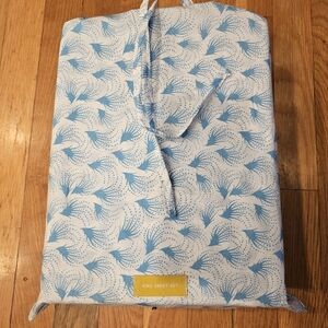 Anthropologie Blue and White King Sheet Set